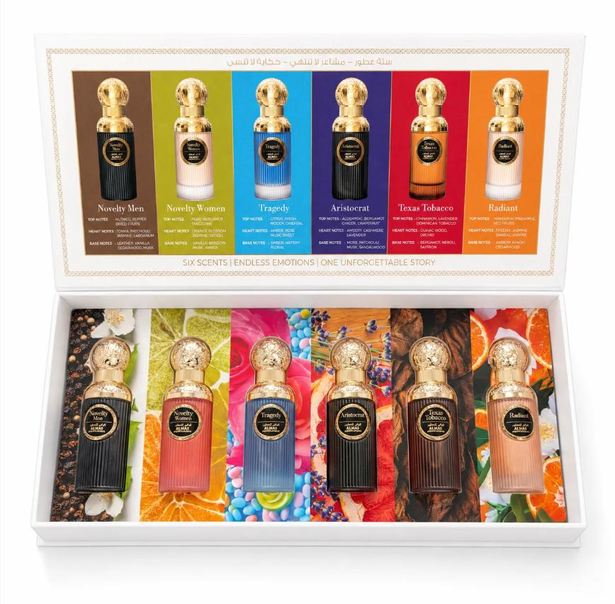 Almas Perfumes Estuche Scented Stories 6 Perfumes para Hombres y Mujeres 30 ml Eau de Parfum Natural Spray