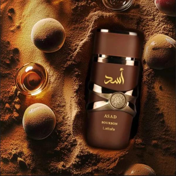 Lattafa Perfume Asad Bourbon EDP para Hombres 100 ml Fragancia Masculina de Alta Calidad