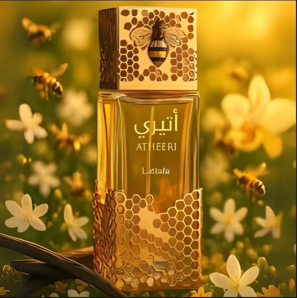Lattafa Perfume Atheeri EDP para Hombres y Mujeres 100 ml Fragancia Unisex con Diseño de Abejas y Celdas de Abeja