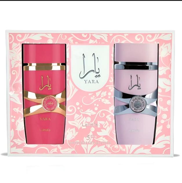 Lattafa Perfume Set 5 Aniversario Yara + Yara Candy EDP para mujeres 100 ml Regalo Especial para Ella