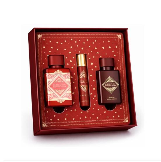Lattafa Set de Regalo 3 Piezas Perfume Badee al Oud Sublime para Mujeres Fragancia Elegante y Exclusiva