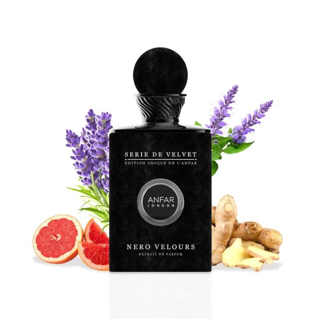 Anfar Perfume Nero Velours ExDP para Hombres 100 ml Serie de Velvet Edición Única de Anfar London