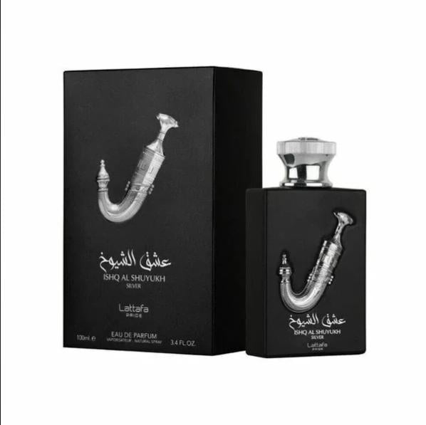 Lattafa Perfume Ishq Al Shuyukh Silver EDP para Hombres 100 ml Fragancia Masculina de Alta Calidad