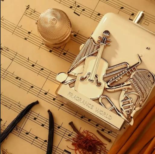 Fragrance World Perfume Notes Jazz EDP para Hombres y Mujeres 100 ml Aroma Unisex con Diseño de Instrumentos Musicales