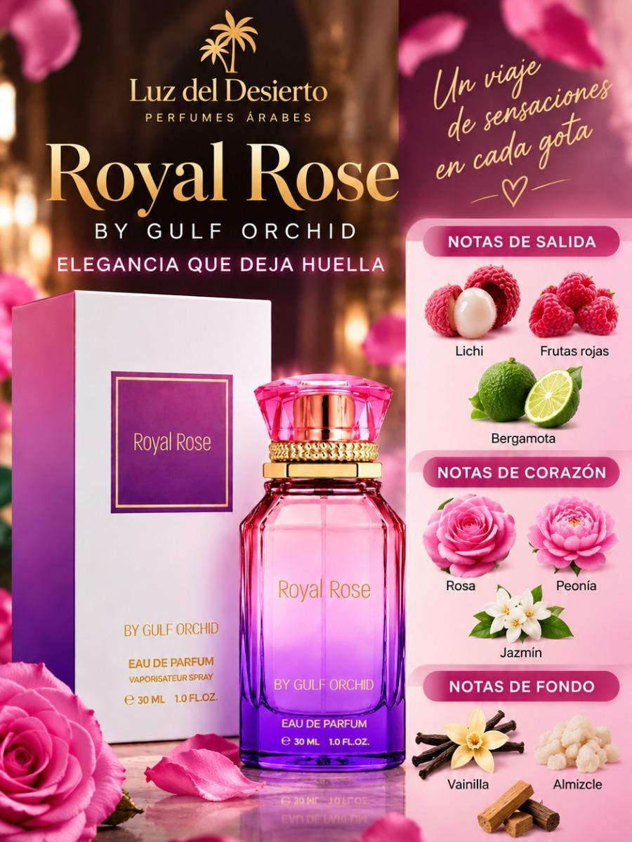 Gulf Orchid Perfume Royal Rose EDP para Mujeres 30 ml Fragancia Elegante y Aromática
