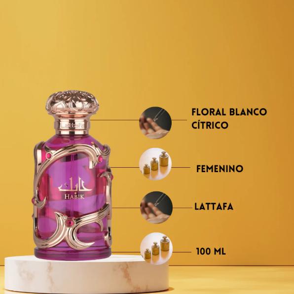 Lattafa Perfume Habik EDP para mujer 100 ml Fragancia Elegante y Atractiva para Mujeres