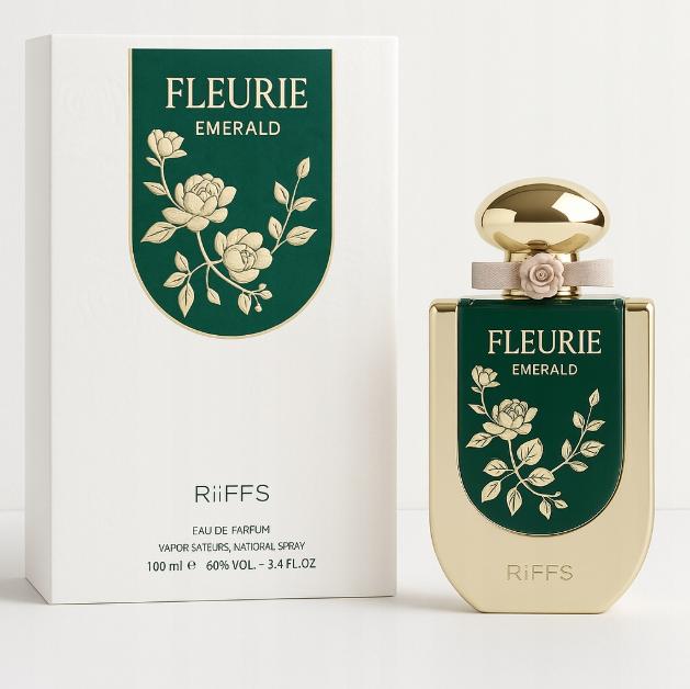 RiiFFS Perfume Fleurie Emerald EDP para Mujeres 100 ml Fragancia Floral y Fresca Ideal para Ocasiones Especiales