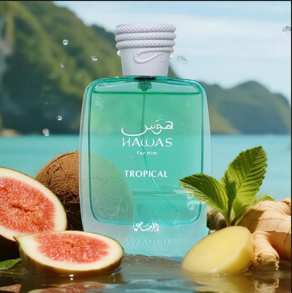 Rasasi Perfume Hawas for Him Tropical EDP para hombres de 100 ml Fragancia Masculina Tropical