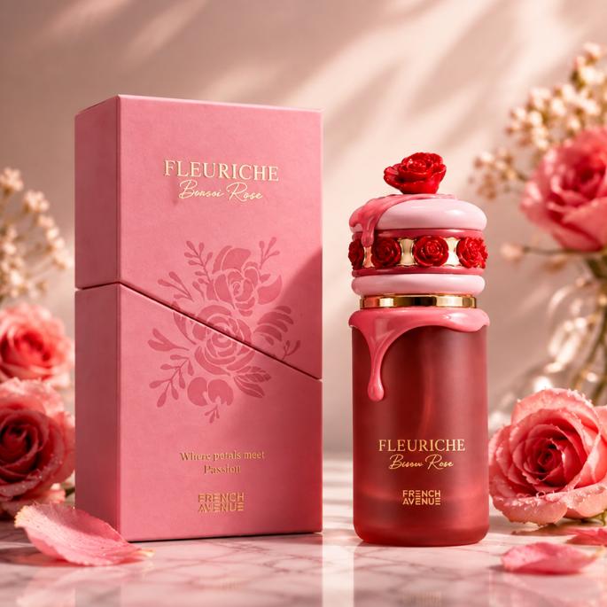 French Avenue Perfume Fleuriche Bisou Rose ExDP para Mujeres 100 ml Fragancia Floral Romántica y Aromática