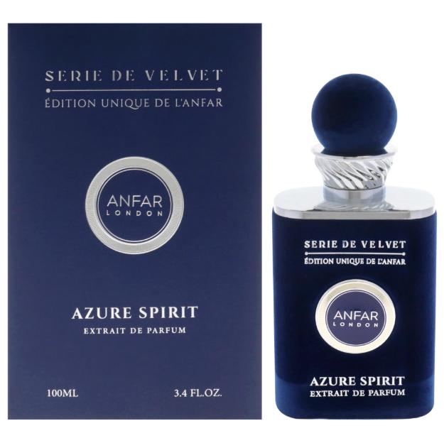 Anfar Perfume Azure Spirit ExDP para Hombres 100 ml Serie de Velvet Edición Única de Anfar London