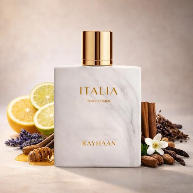Rayhaan Perfume Italia EDP para Hombres 100 ml Fragancia Masculina con Notas de Cítricos y Flores