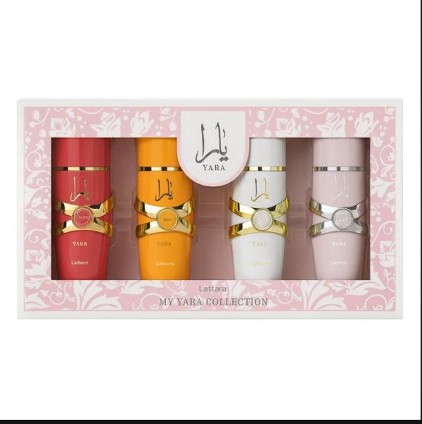 Lattafa Set de Perfumes My Yara Collection para Mujeres 4x25ml Fragancias Elegantes y Aromáticas