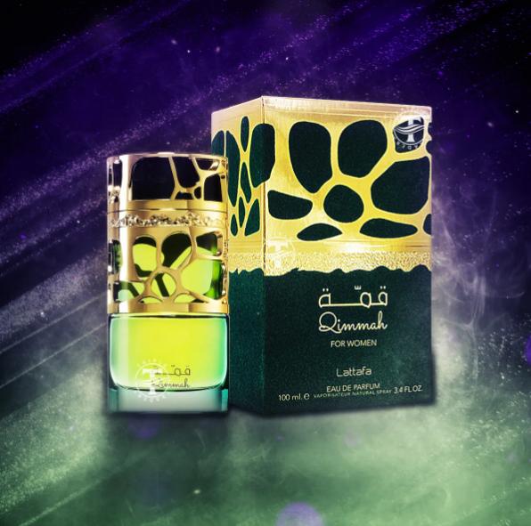 Lattafa Perfume Qimmah para Mujeres EDP 100 ml Fragancia Elegante y Duradera para Mujeres