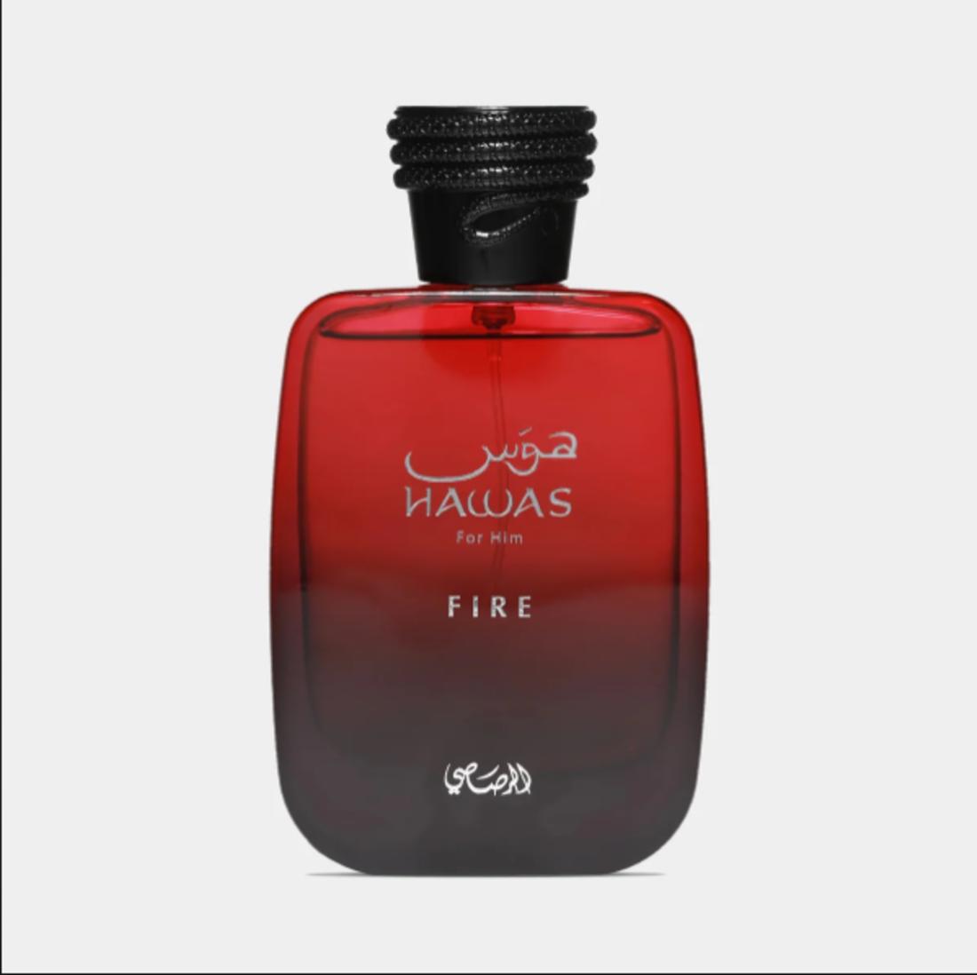 Rasasi Perfume Hawas for Him Fire EDP para hombres de 100 ml Fragancia Masculina de Alta Calidad