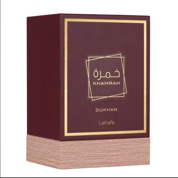 Perfume Khamrah Dukhan EDP para hombres y mujeres de 100 ml de Lattafa