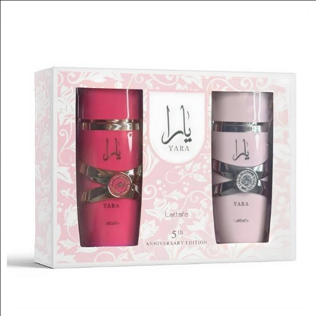 Lattafa Perfume Set 5 Aniversario Yara + Yara Candy EDP para mujeres 100 ml Regalo Especial para Ella
