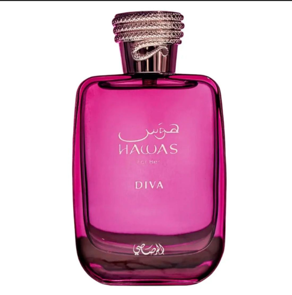 Rasasi Perfume Hawas for Her Diva EDP para mujeres de 100 ml Fragancia elegante y sofisticada para ocasiones especiales