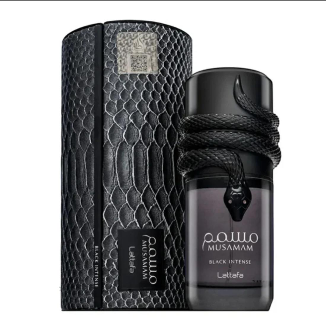 Lattafa Perfume Musamam Black Intense EDP 100 ml para Hombres y Mujeres Fragancia Intensa y Duradera