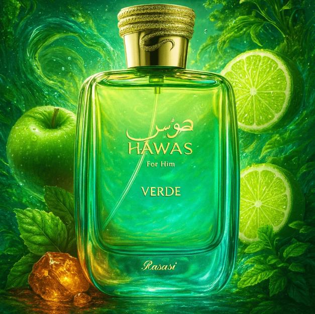 Rasasi Perfume Hawas Verde EDP para Hombres 100 ml Fragancia Masculina de Alta Calidad