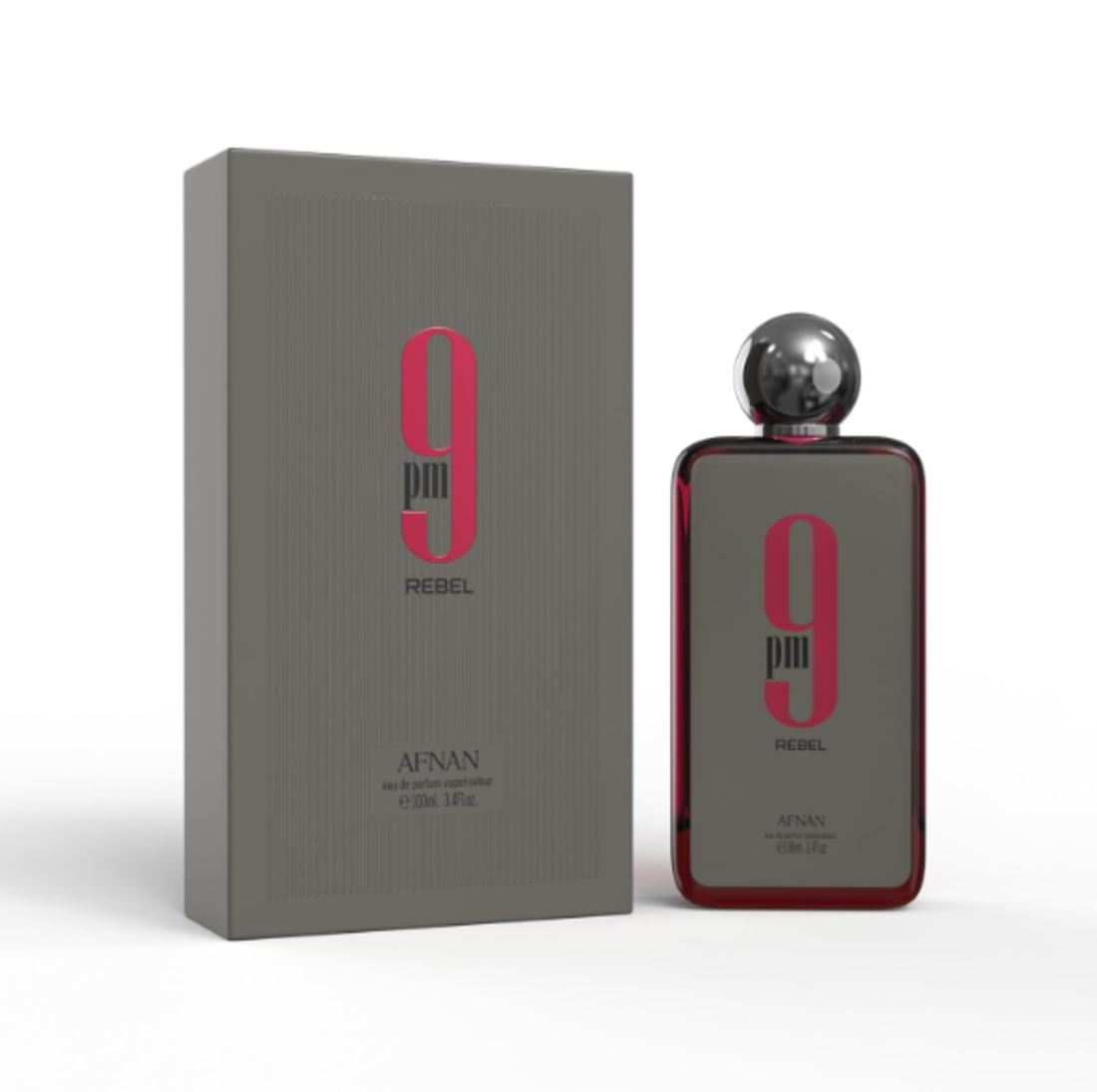 Afnan Perfume 9 PM Rebel EDP para Hombres 100 ml Fragancia Masculina de Alta Calidad