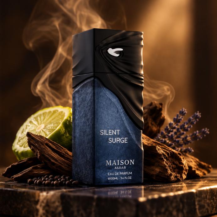 Maison Asrar Perfume Silent Surge EDP para Hombres y Mujeres 100 ml Fragancia Unisex de Alta Calidad