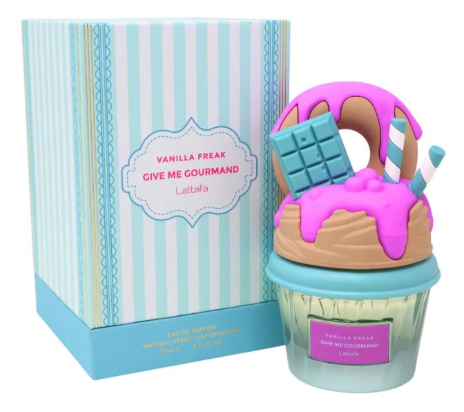 Lattafa Perfume Vanilla Freak EDP para Hombres y Mujeres 75 ml Fragancia Unisex con Diseño de Helado y Chocolates