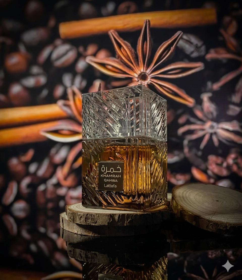 Khamrah Qahwa de Lattafa Perfumes 100ml - Fragancia Unisex con Notas de Canela, Vainilla y Café - Eau de Parfum