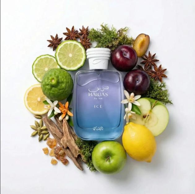 Rasasi Perfume Hawas Ice EDP para Hombres 100 ml Fragancia Fresca y Atractiva para Hombres