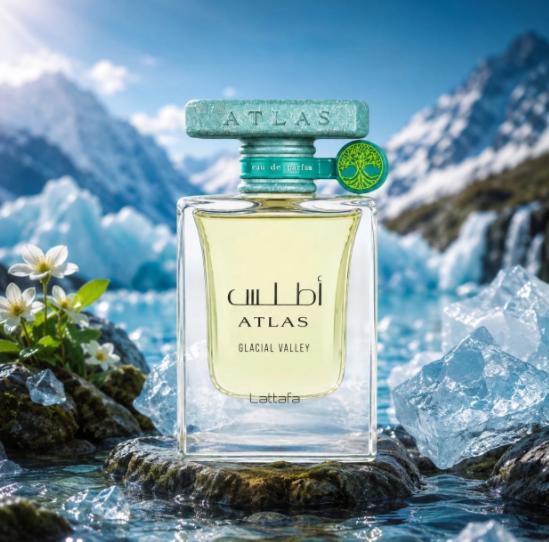 Lattafa Atlas Glacial Valley EDP 55 ml para Hombres y Mujeres Fragancia Unisex de Calidad Superior
