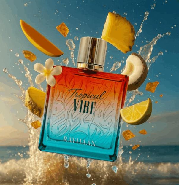 Rayhaan Perfume Tropical Vibe EDP para Hombres y Mujeres 100 ml Fragancia Unisex con Aroma Exótico y Fresco