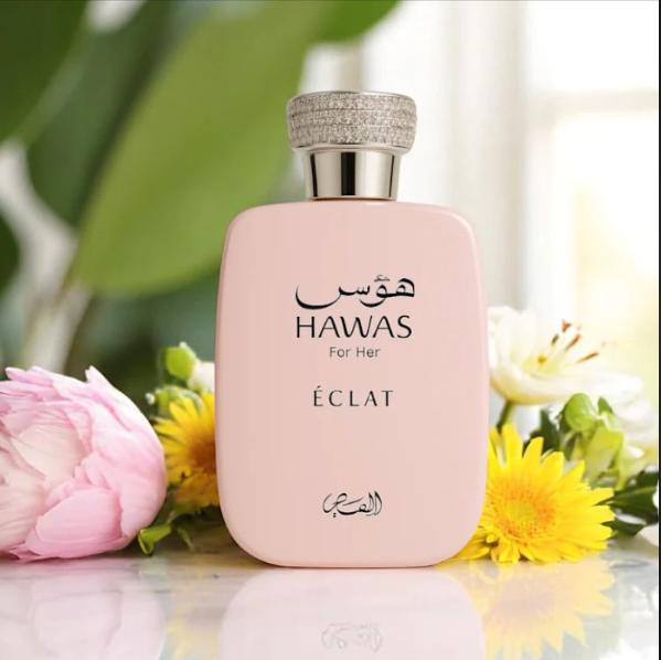 Rasasi Perfume Hawas for Her Eclat EDP para mujeres de 100 ml Fragancia Elegante y Atractiva