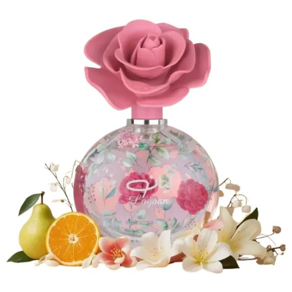 Lattafa Perfume Layaan EDP para Mujeres 75 ml Fragancia Floral con Diseño de Rosa Elegante