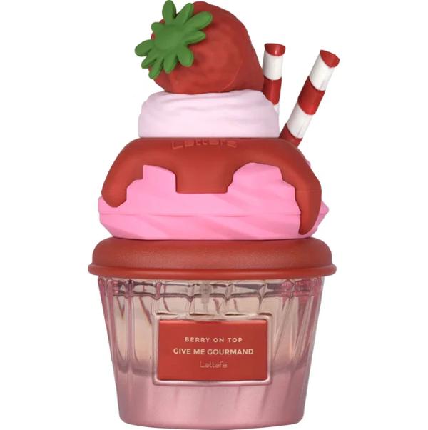 Lattafa Perfume Berry on Top EDP para Hombres y Mujeres 75 ml Fragancia Unisex con Diseño de Cupcake