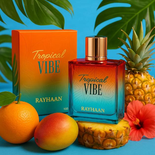 Rayhaan Perfume Tropical Vibe EDP para Hombres y Mujeres 100 ml Fragancia Unisex con Aroma Exótico y Fresco