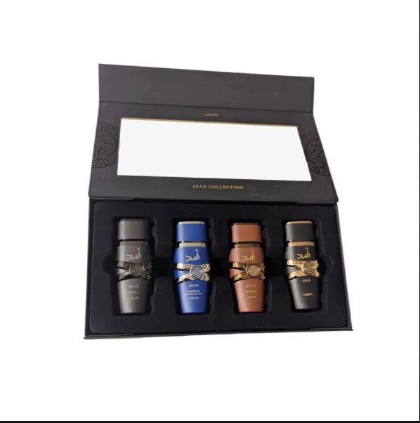 Lattafa Set de Perfumes Asad Collection EDP para Hombres 4x25ml Eau de Parfum Natural Spray