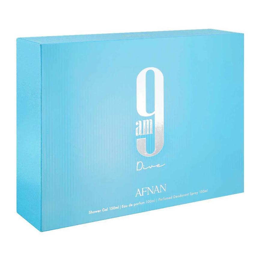 Afnan Set de Regalo Perfume 9 AM Dive para Hombres con Fragancia Fresca y Atractiva