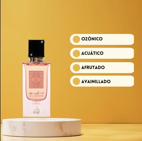 Lattafa Perfume Ana Abiyedh Coral EDP para Hombres y Mujeres 60 ml Fragancia Unisex de Alta Calidad