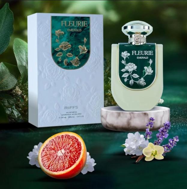 RiiFFS Perfume Fleurie Emerald EDP para Mujeres 100 ml Fragancia Floral y Fresca Ideal para Ocasiones Especiales