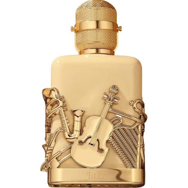 Fragrance World Perfume Notes Jazz EDP para Hombres y Mujeres 100 ml Aroma Unisex con Diseño de Instrumentos Musicales