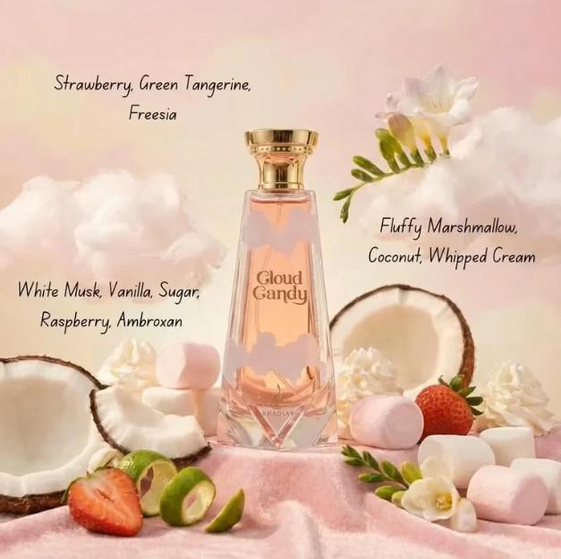 Khadlaj Perfume Cloud Candy ExDP para Mujeres 100 ml Fragancia Dulce y Aromática para un Toque Especial