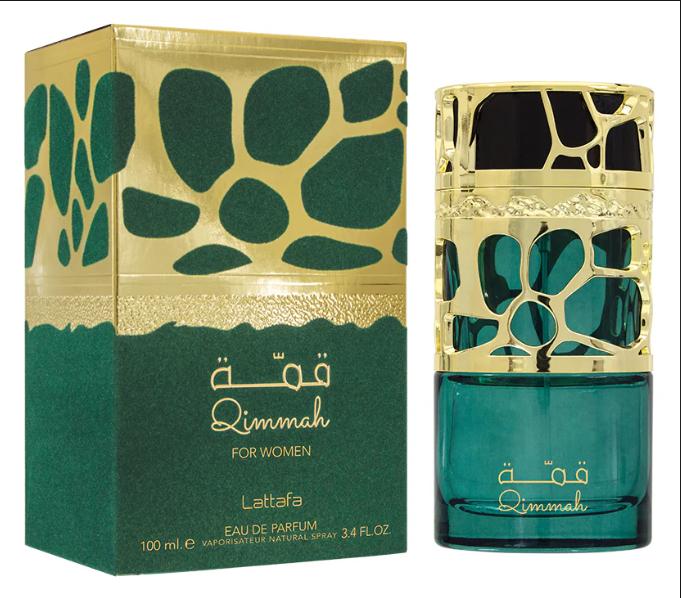 Lattafa Perfume Qimmah para Mujeres EDP 100 ml Fragancia Elegante y Duradera para Mujeres