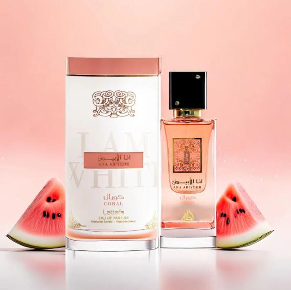 Lattafa Perfume Ana Abiyedh Coral EDP para Hombres y Mujeres 60 ml Fragancia Unisex de Alta Calidad