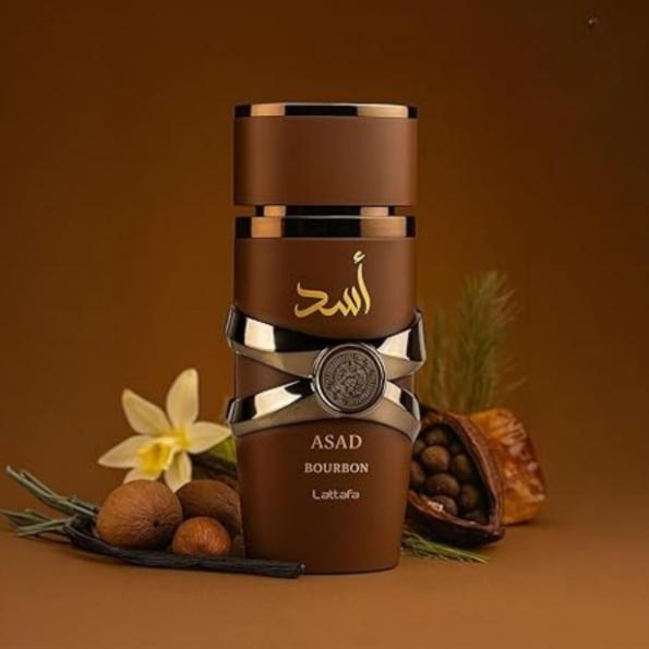 Lattafa Perfume Asad Bourbon EDP para Hombres 100 ml Fragancia Masculina de Alta Calidad