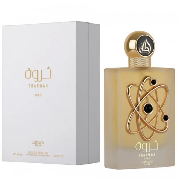Lattafa Perfume Tharwah Gold EDP para Mujeres 100 ml Fragancia Elegante y Duradera