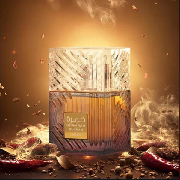 Perfume Khamrah Dukhan EDP para hombres y mujeres de 100 ml de Lattafa