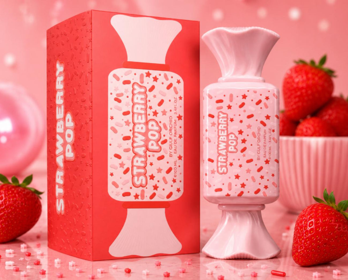 Gulf Orchid Perfume Strawberry Pop EDP para Mujeres 100 ml Fragancia Dulce y Atractiva para un Toque de Frescura