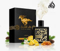 Lattafa QAED AL FURSAN Eau de Parfum 90 ML para Hombre Perfume Exclusivo con Diseño Árabe y Aroma Distintivo