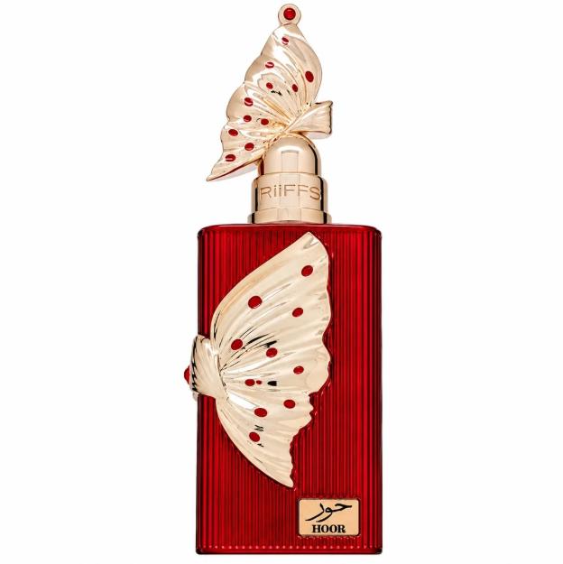 Riiffs Perfume Hoor ExDP para Mujeres 100 ml con Diseño de Mariposa Roja y Dorada