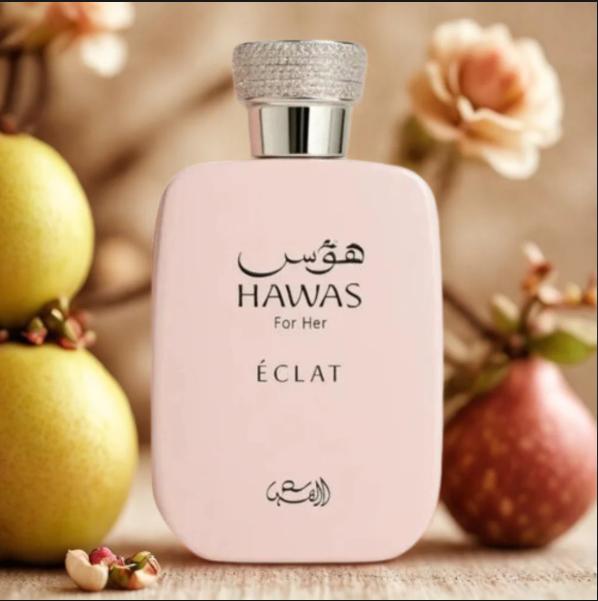 Rasasi Perfume Hawas for Her Eclat EDP para mujeres de 100 ml Fragancia Elegante y Atractiva