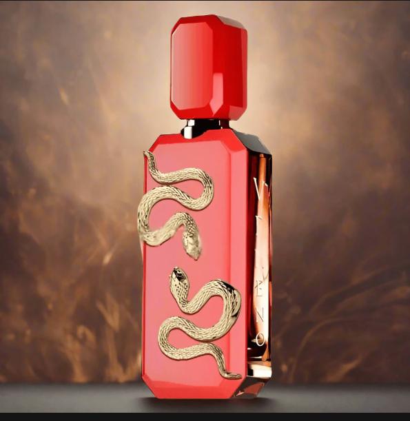 French Avenue Perfume Veneno Scarlet ExDP para Hombres y Mujeres 100 ml Fragancia Unisex con Diseño de Serpiente Dorada